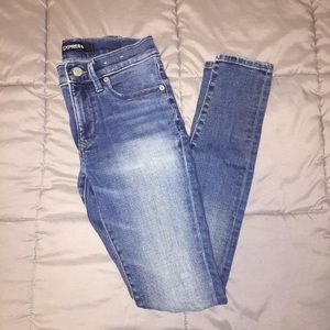 Express Mid Rise Skinny Jeans